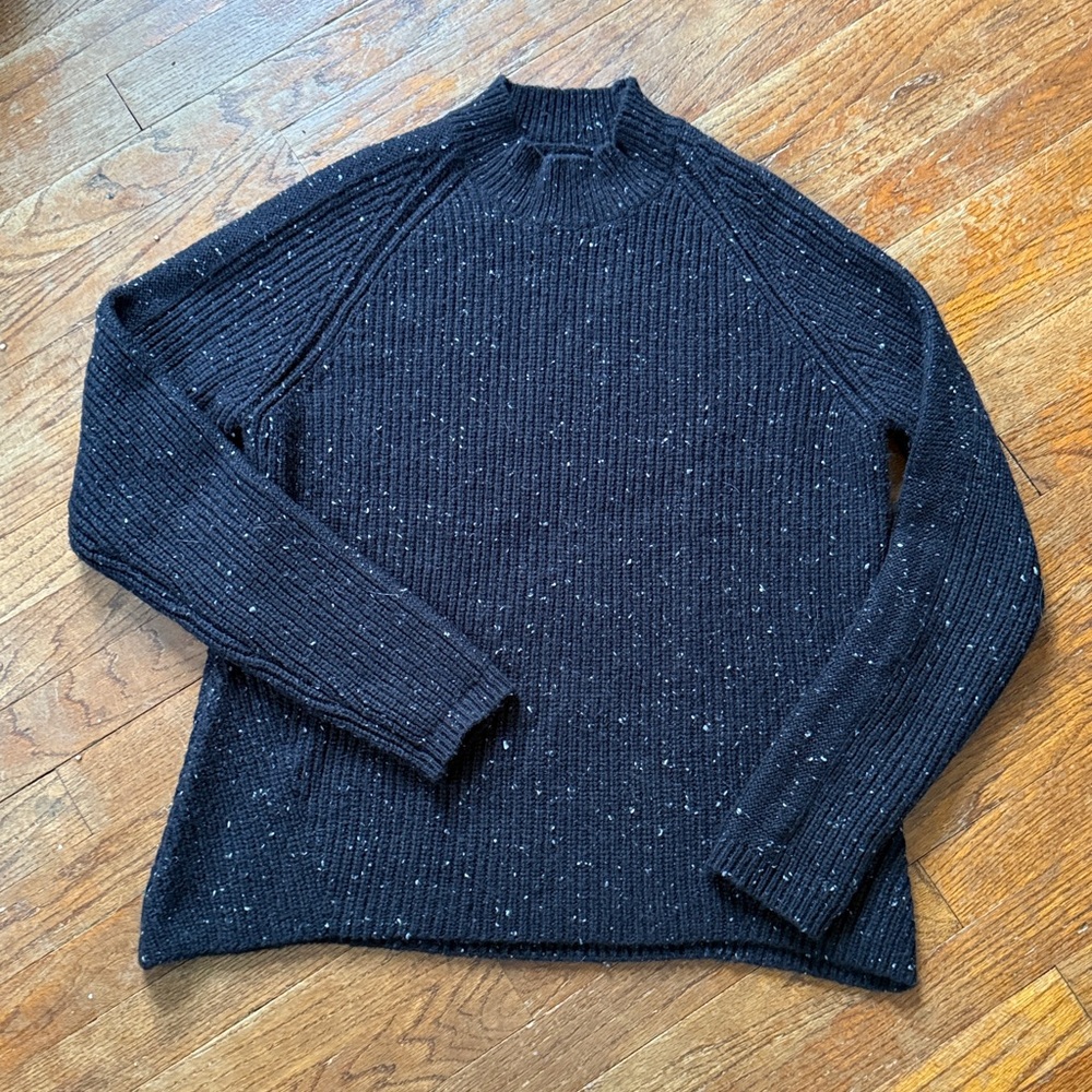 Black speckled Kuhl mock neck sweater